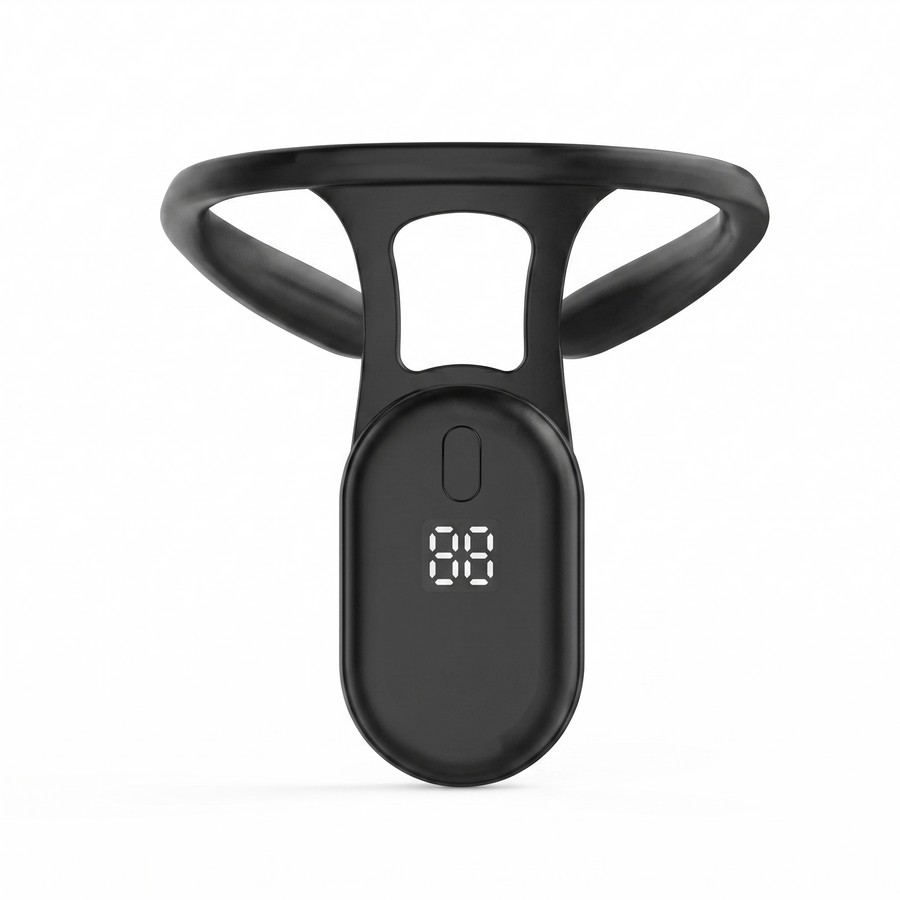 AlignPro smart posture corrector worn on upper back - real-time slouch detection