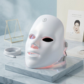 GlowMask Pro 7-color LED face mask worn on face - at-home light therapy