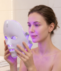 7-color LED light therapy mask wavelength guide - targets acne and wrinkles