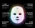 GlowMask Pro wireless LED face mask - USB-C rechargeable